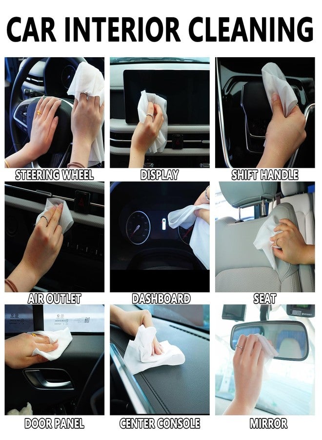 coldpa Car Interior Cleaning Wipes - Streak-Free Dashboard Wipes, Large Size Multi-Purpose Auto Detailing Wipes, All-Purpose Cleaning Wipes, Safe for Leather, Plastic & Screen (60 Packs, 17.8" x 7.8") - Image 4